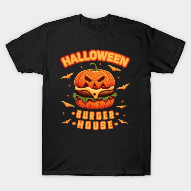 Pumpkin Burger From Halloween Burger House T-Shirt by MelihsDump